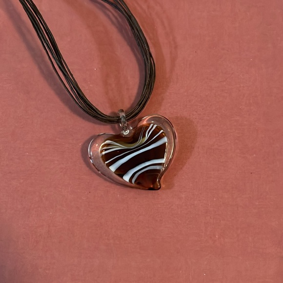 NWT brown boho heart necklace - Picture 5 of 7